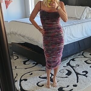 Elegant Multicolor Strapless Dress